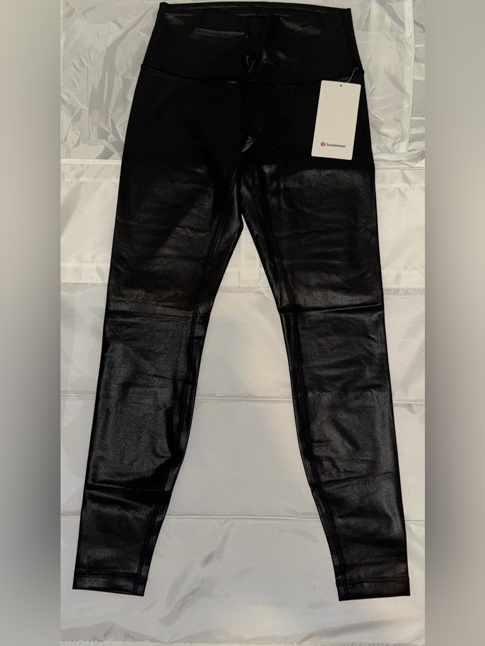 Lululemon Wunder Train High-Rise Tight 28" Foil Matte Black Leggings 8 New - Picture 6 of 8